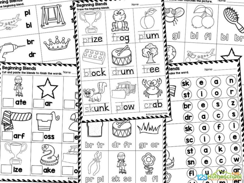 Beginning consonant sounds worksheets for kindergarten The activities in this 10-page pack include:
Trace the beginning blends - two pages
Color the dots to make the word - two pages
Cut and paste the blends to finish the words - two pages
Color the blend that matches the pictures - two pages
Circle the beginning blend - two pages
Answers included