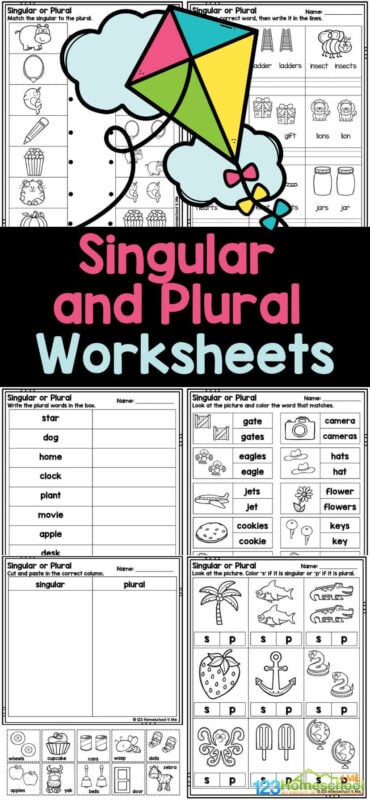 Check out this pack of 12 singular and plural worksheets designed for preschool and kindergarten kids to introduce the concept of singular and plural nouns! These engaging singular or plural worksheet are filled with activities will help young learners identify pictures as singular or plural. Plus, pre-k and kindergartners will practice adding "s" to make words indicate more than one. Download the plural noun worksheets today and get started! An answer key is included for easy and quick corrections by parents or teachers!