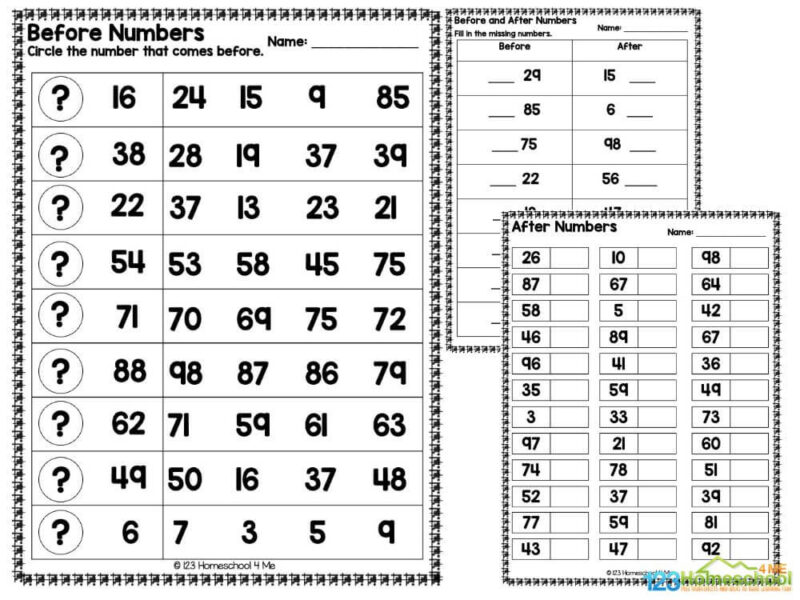 before and after worksheet Understanding before and after numbers is essential for kids as it lays the foundation for their mathematical skills. This concept helps them grasp the order of numbers, enhancing their ability to count, compare, and perform basic arithmetic operations. By learning these skills early on, children become confident problem solvers and develop critical thinking abilities. Additionally, mastering before and after numbers promotes number sense, which is vital for everyday activities like telling time or understanding sequences. Encouraging this learning helps set the stage for future success in math and beyond. Let's support our kids in building these foundational skills!