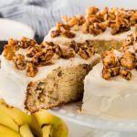 Indulge in our irresistible banana cake with creamy cream cheese frosting—it's the perfect blend of light, flavorful goodness for any occasion!