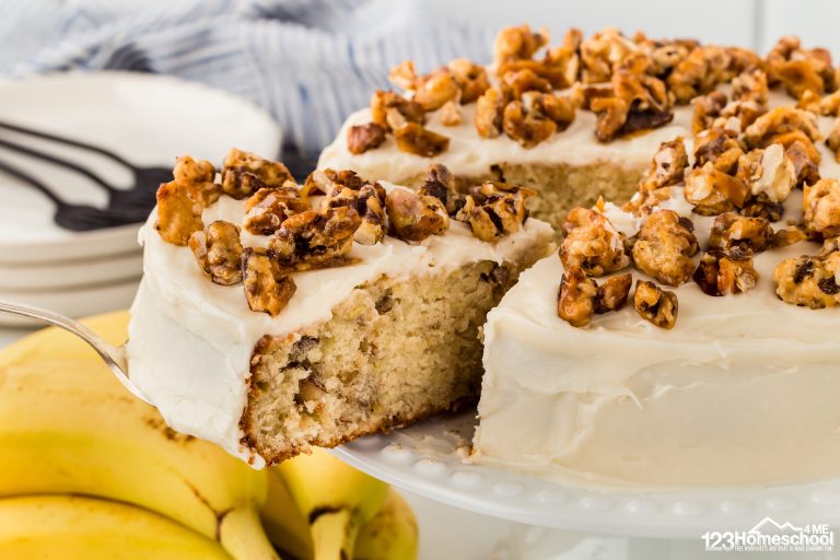 Indulge in our irresistible banana cake with creamy cream cheese frosting—it's the perfect blend of light, flavorful goodness for any occasion!