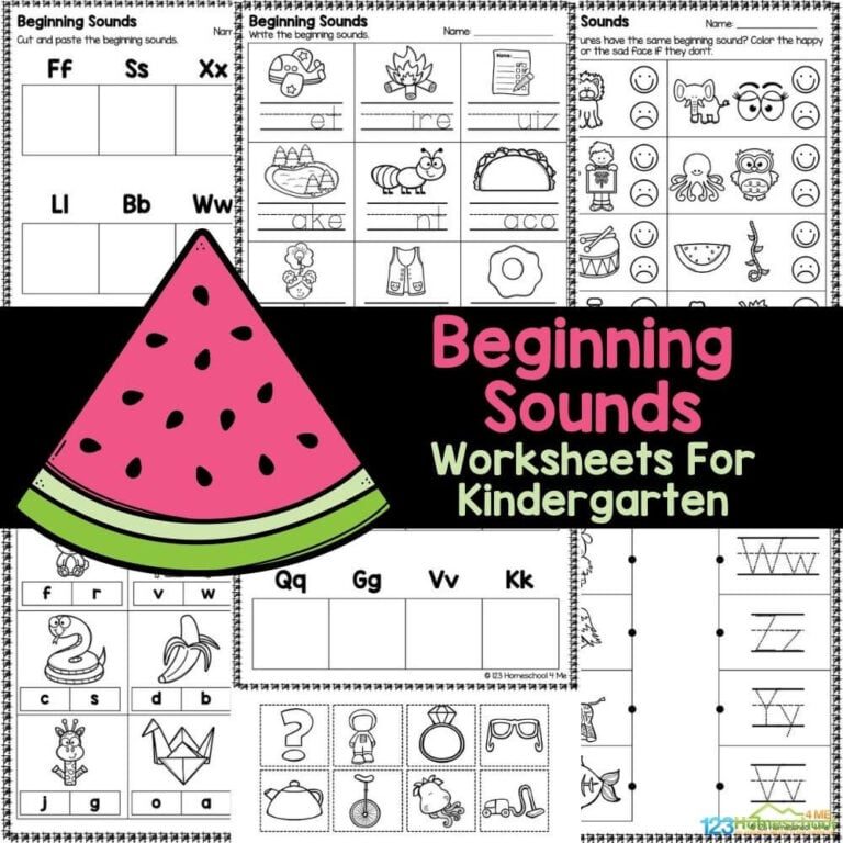 Discover our free beginning sound worksheets for kindergarten that make learning fun and engaging while helping kids master phonemic awareness through cute clipart and interactive activities.