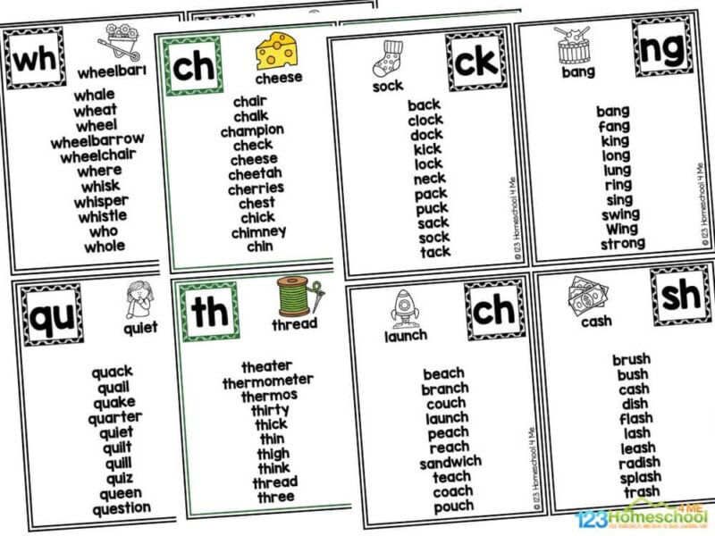 Digraph flashcards printable Are you looking for a fun and engaging way to help your kids learn digraphs? We've got just what you need! Check out our free printable digraphs flashcards! These digraph flashcards are designed to support reading and language development and are perfect for use at home or in the classroom. With just a few clicks, you can download our digraph flashcards PDF. Simply print them out and incorporate them into your learning activities. They’re a versatile resource that can be used in various ways—whether you're playing games, practicing pronunciation, or introducing new words. Research has shown that using visual aids like flashcards can greatly enhance a child's ability to learn and retain new information. According to the National Reading Panel, phonics instruction significantly improves children’s reading skills, and digraphs are a crucial part of phonics. By using our flashcards, you'll not only make learning interactive and enjoyable but also foster a deeper understanding of how different letter combinations work together to produce specific sounds. Moreover, parents and educators have found that incorporating games into learning can boost motivation and engagement. You can create a fun memory match game, use the cards for a spelling bee, or even have your child come up with their own sentences using the words on the cards.