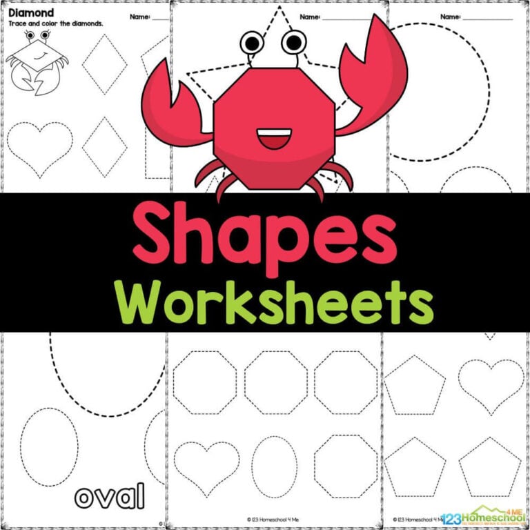 Discover our exciting collection of preschool shape worksheets designed to help toddlers and preschoolers learn shapes while having fun and developing early math skills!