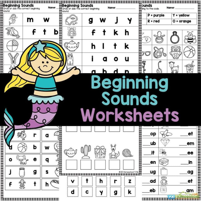 Help your little ones master initial sounds with our fun and FREE Beginning Sounds Worksheets for kindergarten studnets. These feature engaging activities that build a solid foundation for future reading skills!