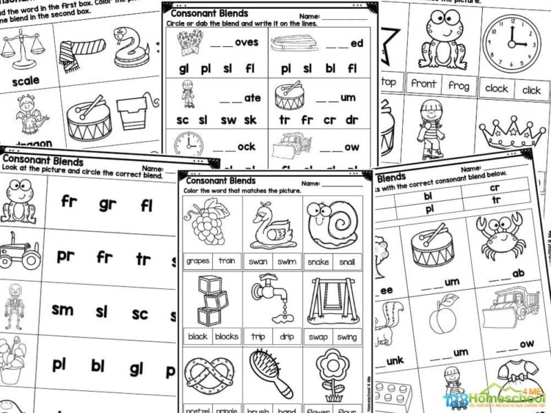 consonant blends kindergarten worksheets There are a total of 10 pages in this pack plus answers. The activities included in this pack are:
Fill in the blanks with the correct consonant blend - two pages
Look at the picture and circle the correct blend - two pages
Circle or dab the blend and write it on the lines - two pages
Color the word that matches the picture - two pages
Read the word and color the pictures with the same blend - two pages
These adorable consonant blends worksheets are fun and exciting - great for encouraging children to enjoy learning about blends