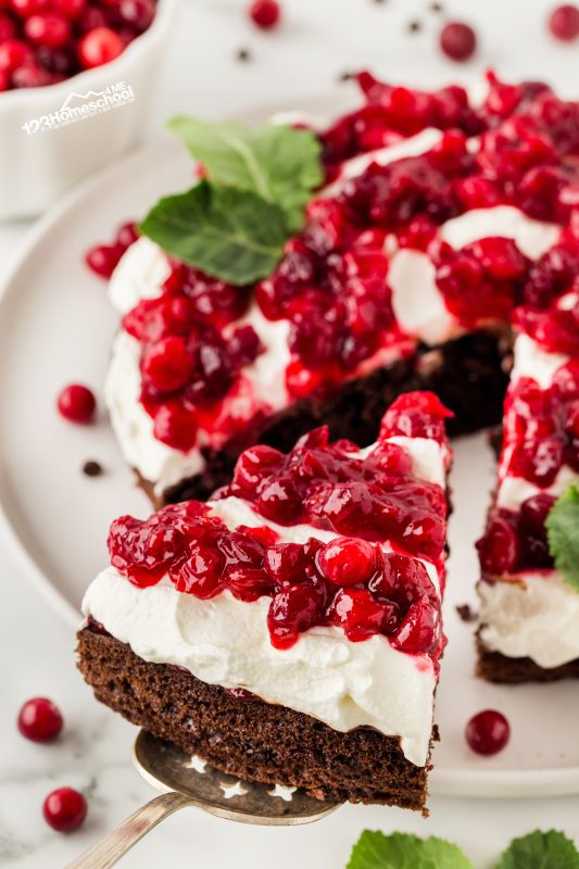 Chocolate cake with cranberries Indulging in a slice of this cake is a heavenly experience! The rich, decadent dark chocolate pairs beautifully with tart cranberries, creating a delightful balance of flavors. And let’s not forget the smooth vanilla pudding frosting that ties it all together. Absolute perfection on a plate!