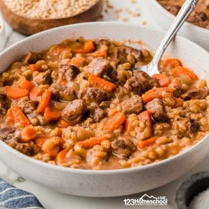 Whip up a delicious pot of beef barley soup that's sure to become a favorite with this easy and hearty recipe!