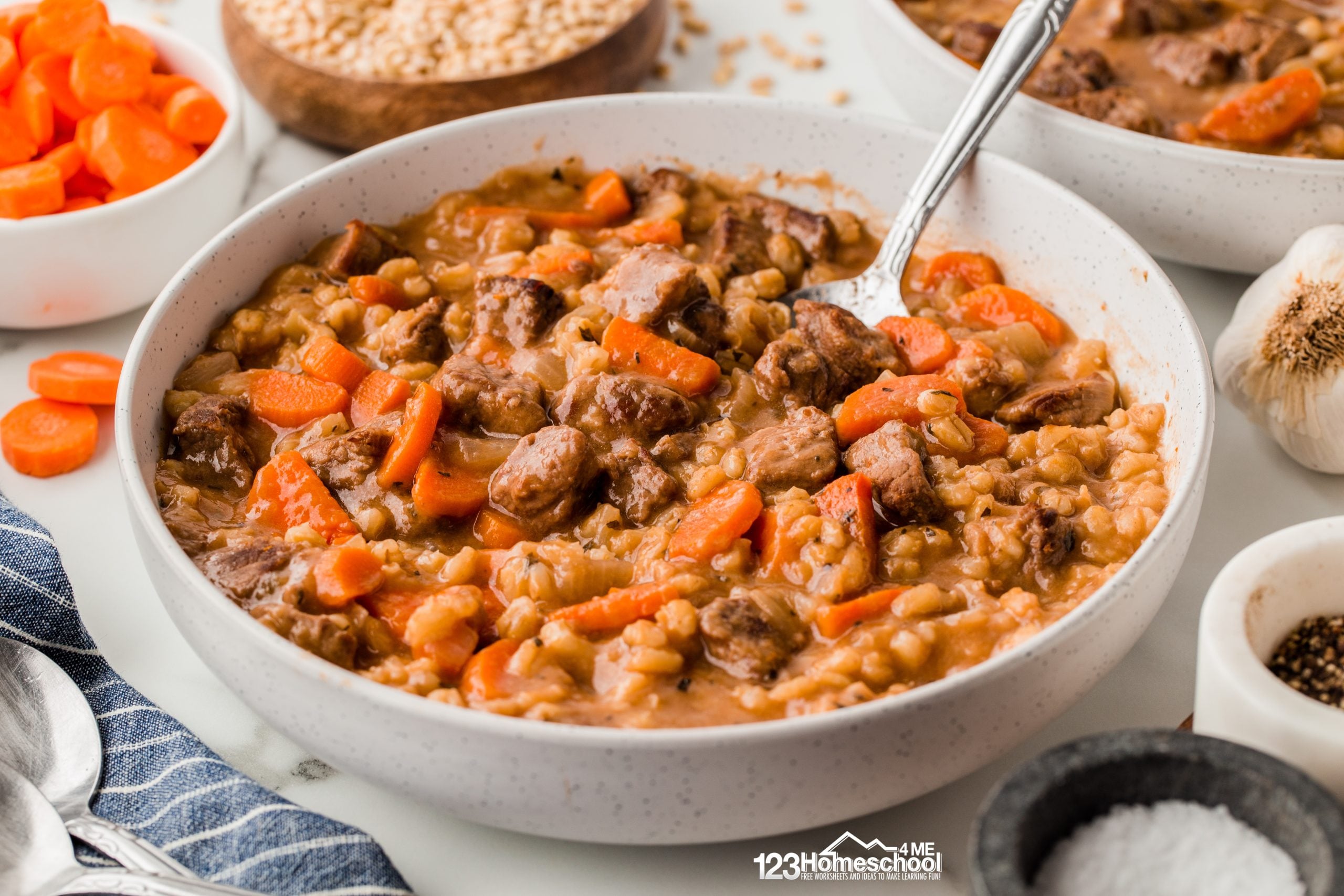 Whip up a delicious pot of beef barley soup that's sure to become a favorite with this easy and hearty recipe!
