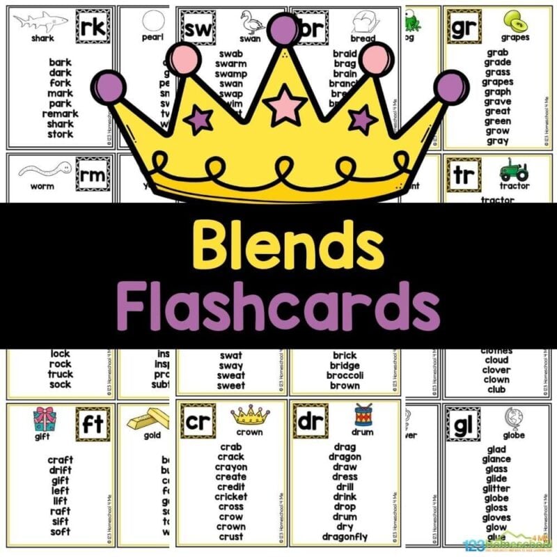 Help your kids master blend sounds with our free printable blends flashcards, perfect for enhancing phonics skills at home or in the classroom!