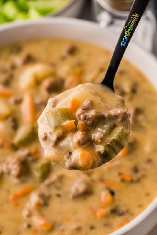 We've packed it full of fresh veggies, savory beef, rich cheese, and crispy bacon. Each spoonful tastes just like a delicious cheeseburger—only creamier! You won’t want to miss this ultimate comfort food! Burger Soup Recipes