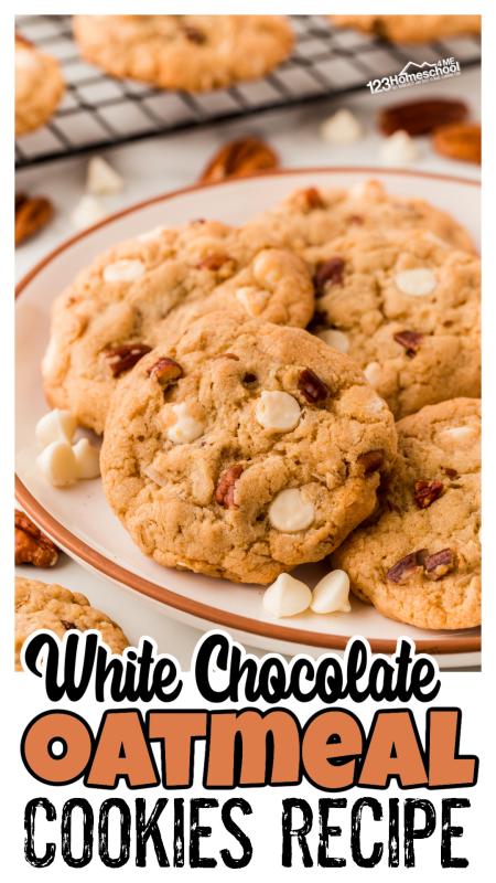 Craving something sweet and satisfying? Get ready to fall in love with these mouthwatering White Chocolate Chip Oatmeal Cookies!
This recipe brings together wholesome oats and creamy white chocolate chips for a cookie that's simply irresistible. Soft, chewy, and just a little addictive—trust us, you won’t be able to stop at one!