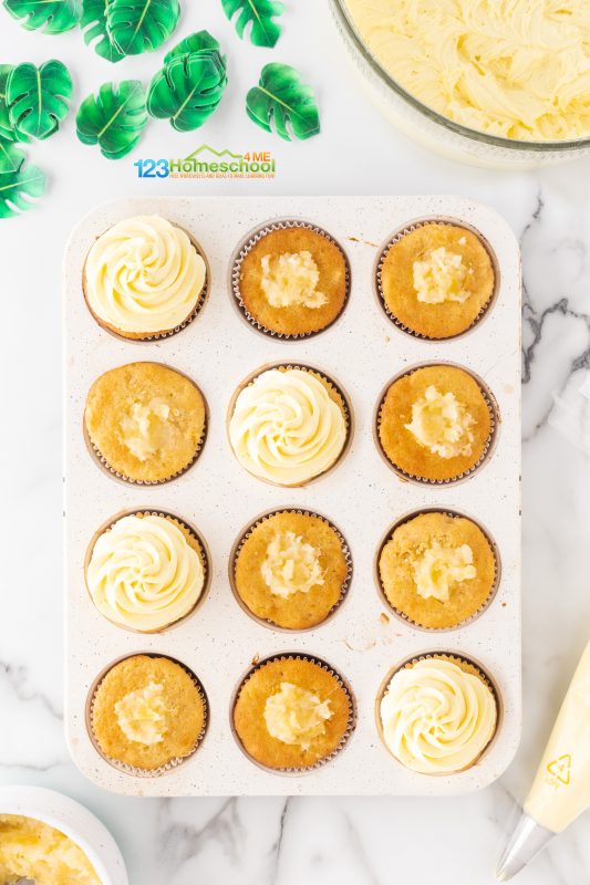 pineapple recipes Finish off each cupcake with a delightful swirl of Dole Whip frosting.