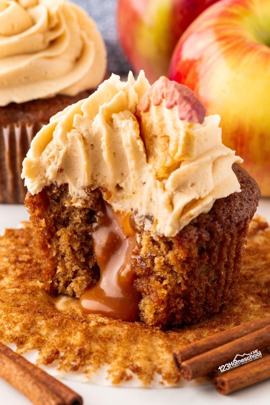 The highlight of these cupcakes? Taking that first bite and being greeted by a rich, creamy caramel sauce that flows out perfectly! It’s thick enough to keep things tidy, but oh-so-delicious! Pro tip: Enjoy them warm for that gooey caramel experience. As they cool, the sauce gets absorbed, ensuring these cupcakes remain incredibly moist without getting soggy. Trust us, your taste buds will thank you! Autumn cupcake recipe