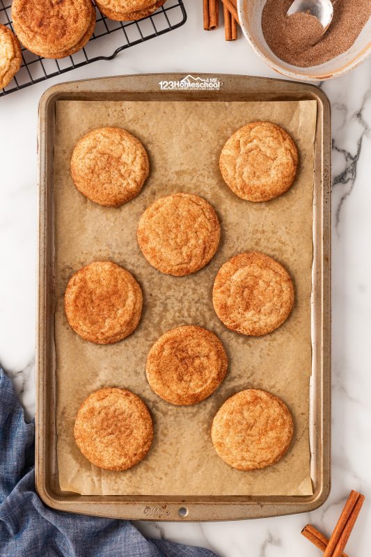Bake for 9-11 minutes, then let them cool on the baking sheet for a few minutes