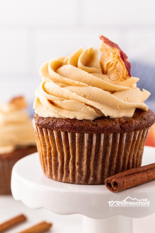 Fall cupcake ideas For a truly elegant finish, I love to top each cupcake with a delicious apple chip!
To keep your leftover cupcakes fresh, cover and store them at room temperature for up to 1 day, or pop them in the fridge for up to 5 days. For the perfect way to store and transport your decorated treats, I highly recommend using a cupcake carrier!