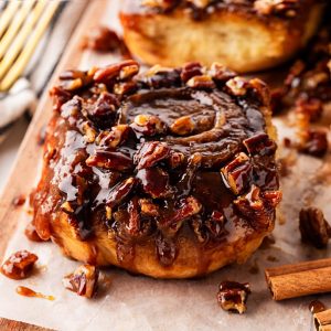 Try this easy recipe for delicious pecan sticky buns that you can prepare in advance and bake for a sweet family treat in the morning!