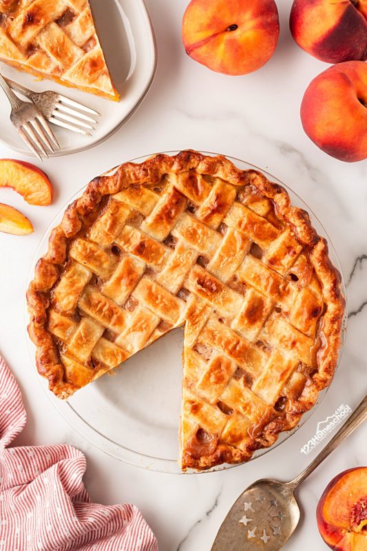 Peach pie recipe with fresh peaches Keep your leftovers fresh! Be sure to wrap them up tightly and store them in the refrigerator. They'll stay good for up to 5 days!