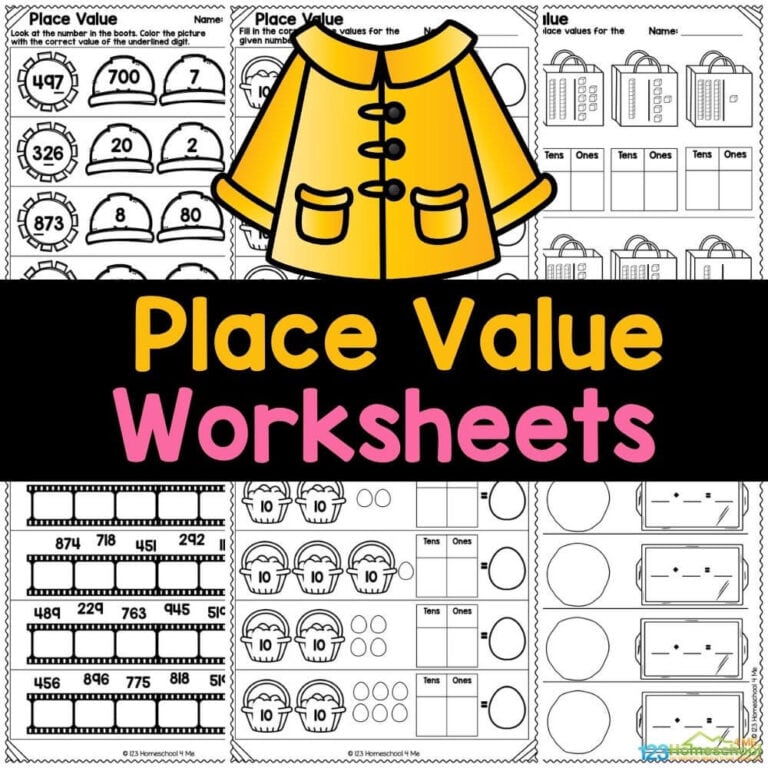 Make math fun with our FREE printable 3-digit number place value worksheets, perfect for first and second graders to to practice hundreds, tens, and ones at home or in the classroom!