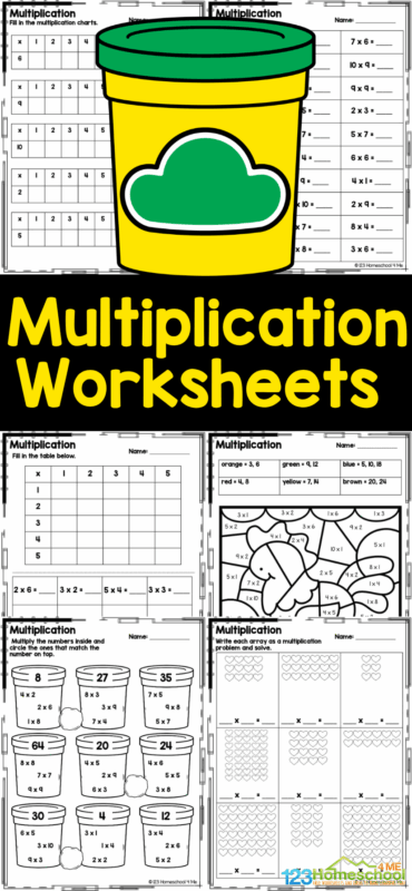 Grab these handy grade 3 multiplication worksheets to make practicing multiplicing easy! Use these 3rd grade multiplication worksheets at home or in the classroom to achieve math fluency with mutliplying 1-12s. Simply download free printable third grade math worksheets to get started!