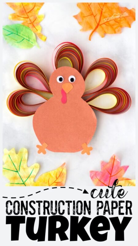 simple construction-paper-turkey craft for November